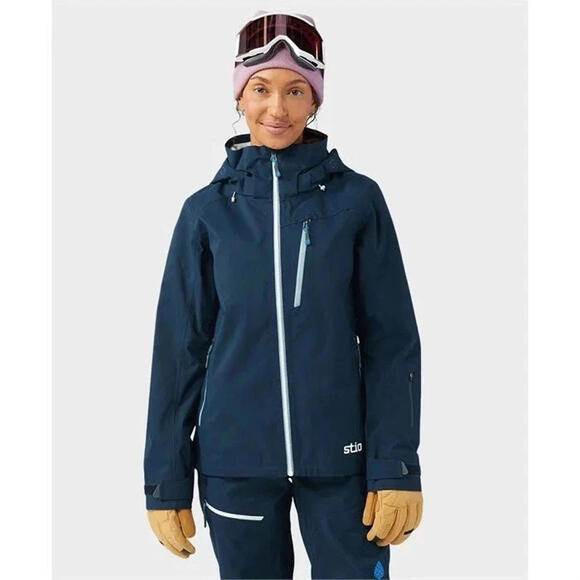 Stio Jackets & Blazers - $465 Womens Stio Environ Jacket Full Zip Hooded Mountain Shadow Blue Size XL